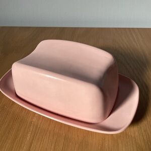 Vintage 1960s MCM Melamine Pastel Pink Butter Dish